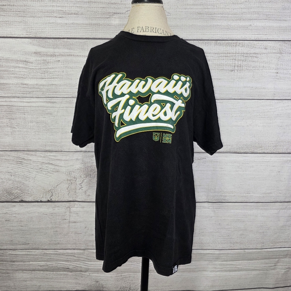 Hawaii's Finest Black Branded Logo T-Shirt